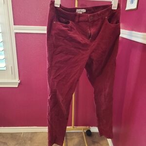 Red corduroy pants